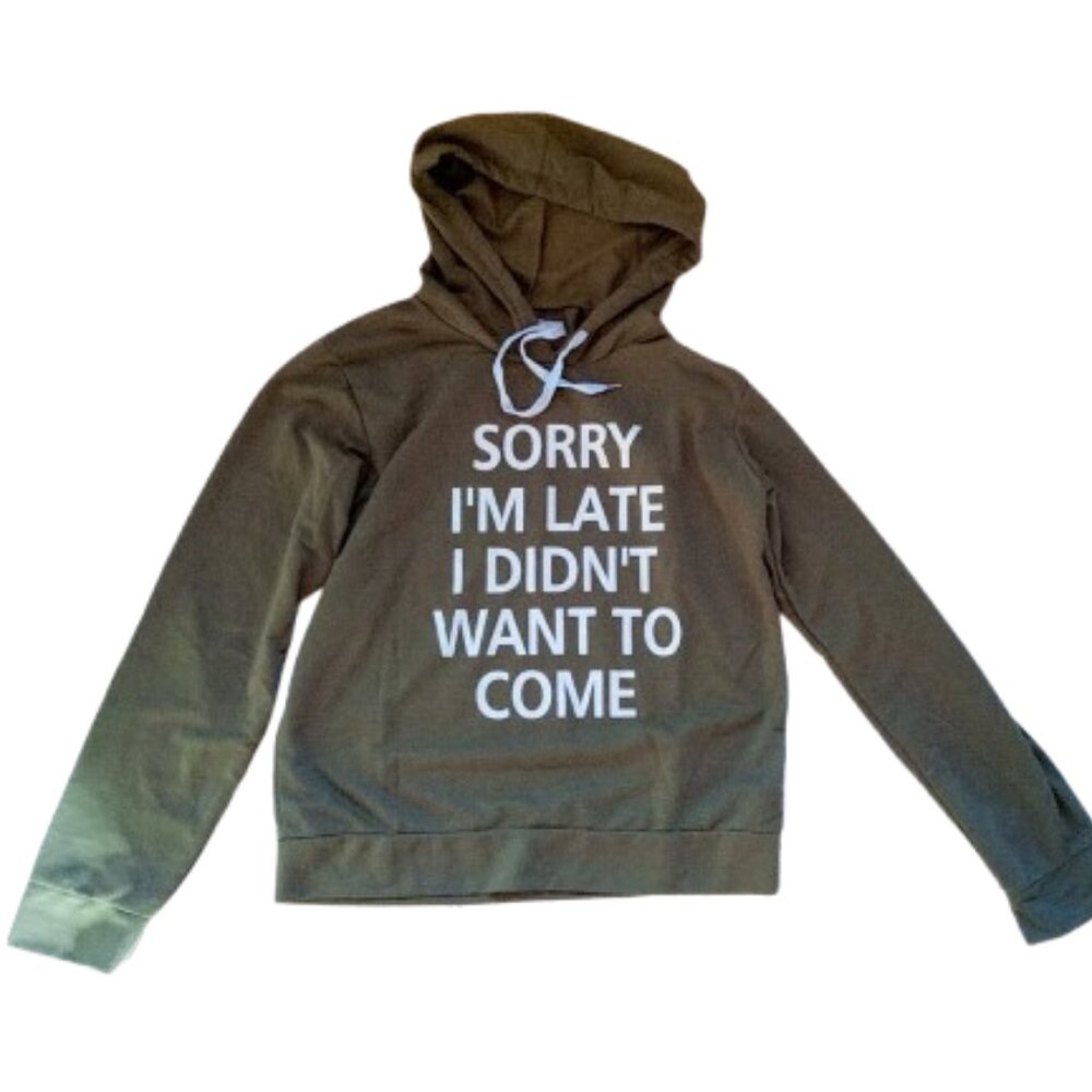 Khaki Green Hoodie Hooded Sweater Size XL